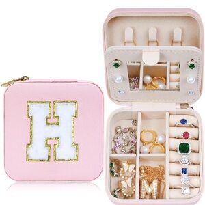 Pink Jewelry Organizer with Initial H